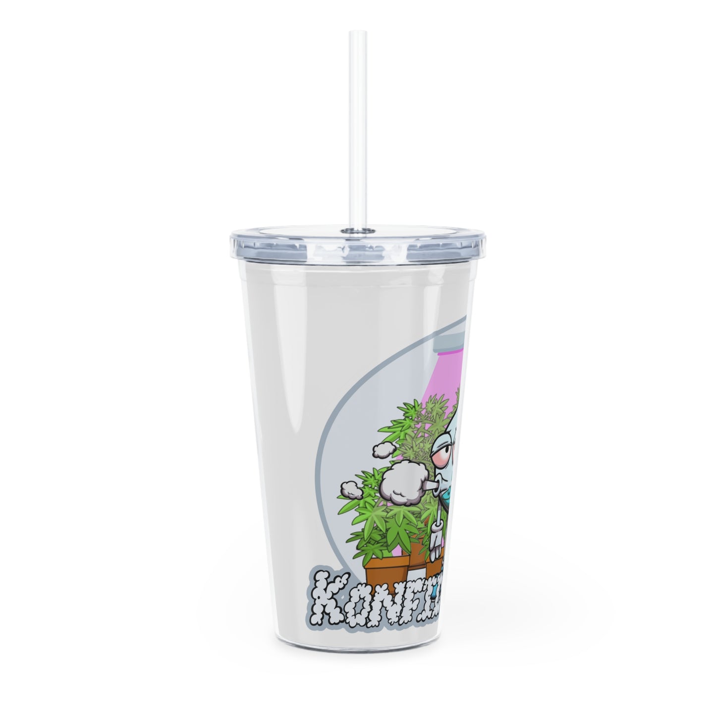 Konfidential Smokers Only Plastic Tumbler with Straw