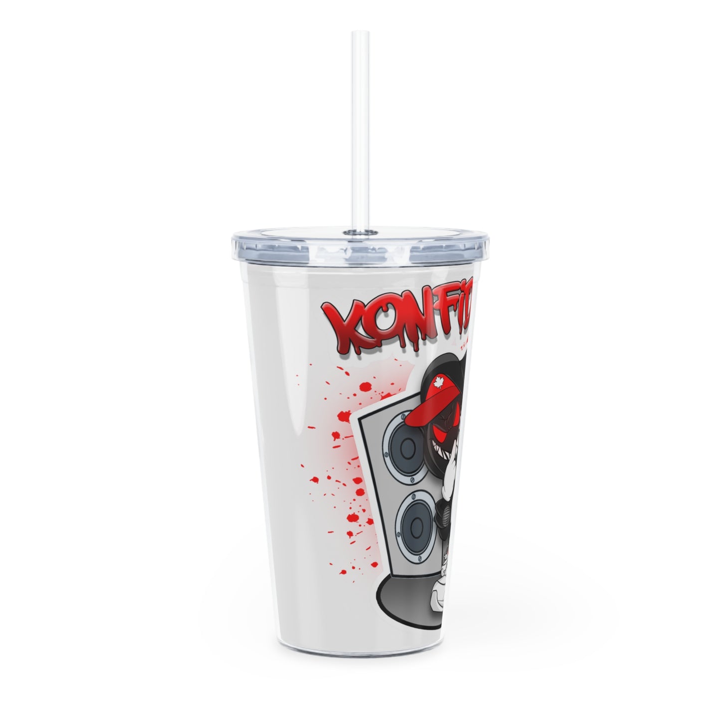 Konfidential Demon Boy Plastic Tumbler with Straw