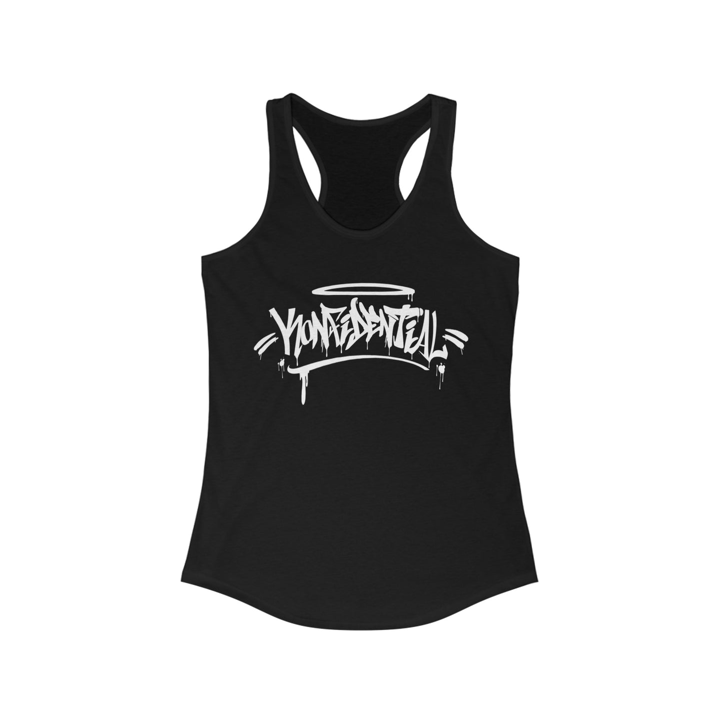 Konfidnetial Women's Spray Tag Racerback Tank