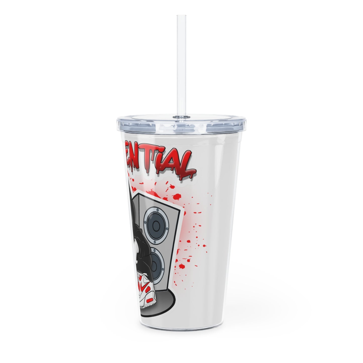 Konfidential Demon Boy Plastic Tumbler with Straw