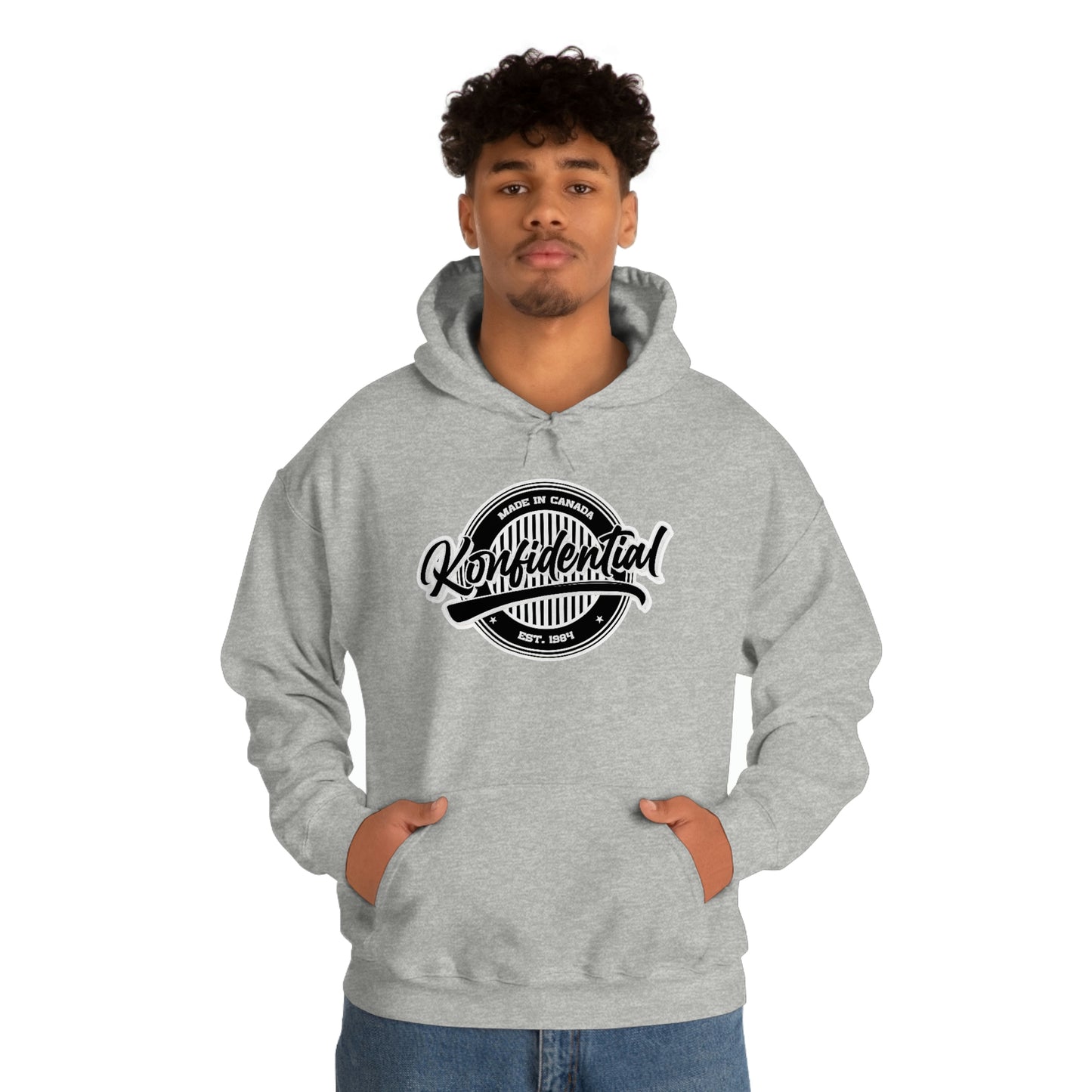 Konfidential Vintage Black Pullover Hoodie