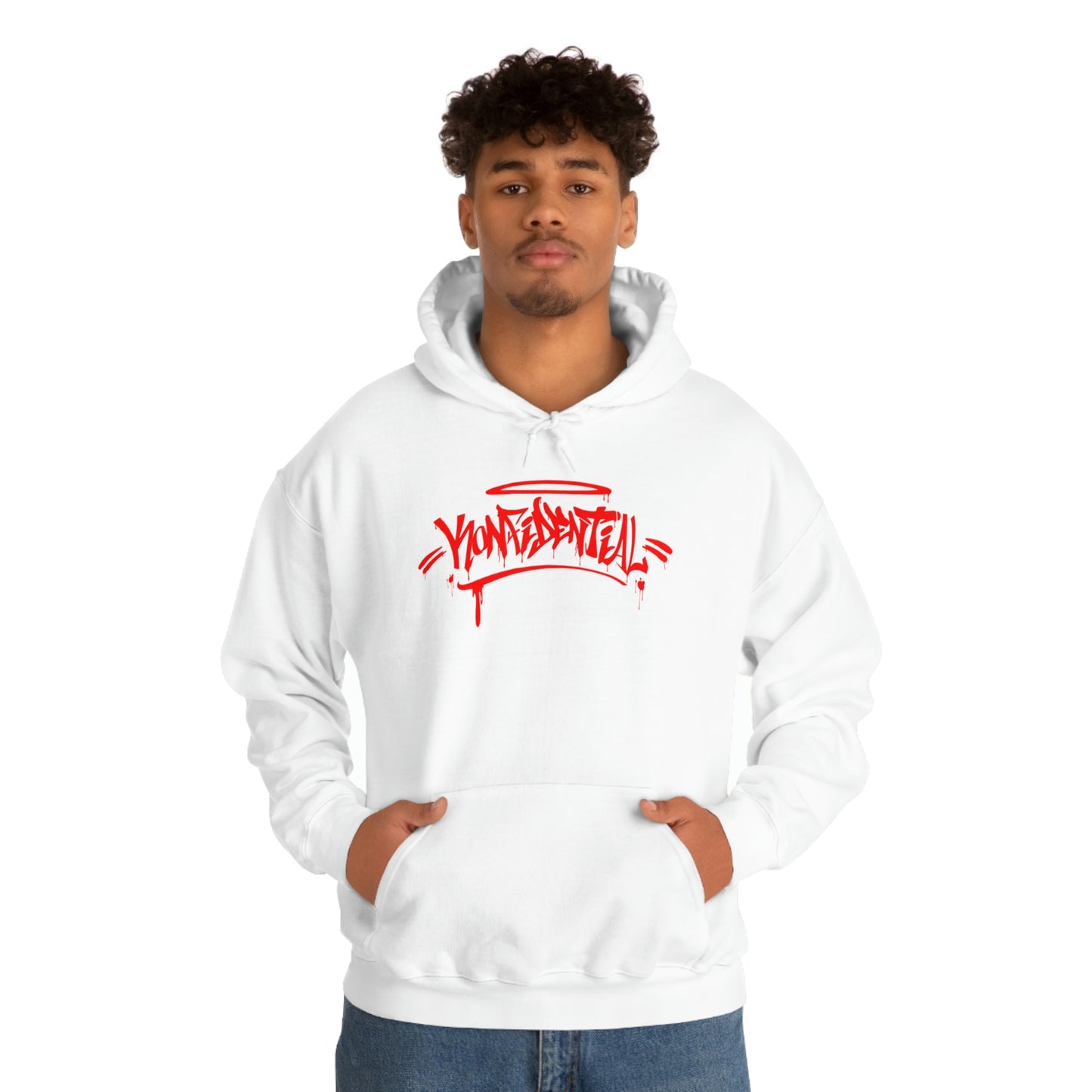 Konfidential Red Spray Tag Pullover