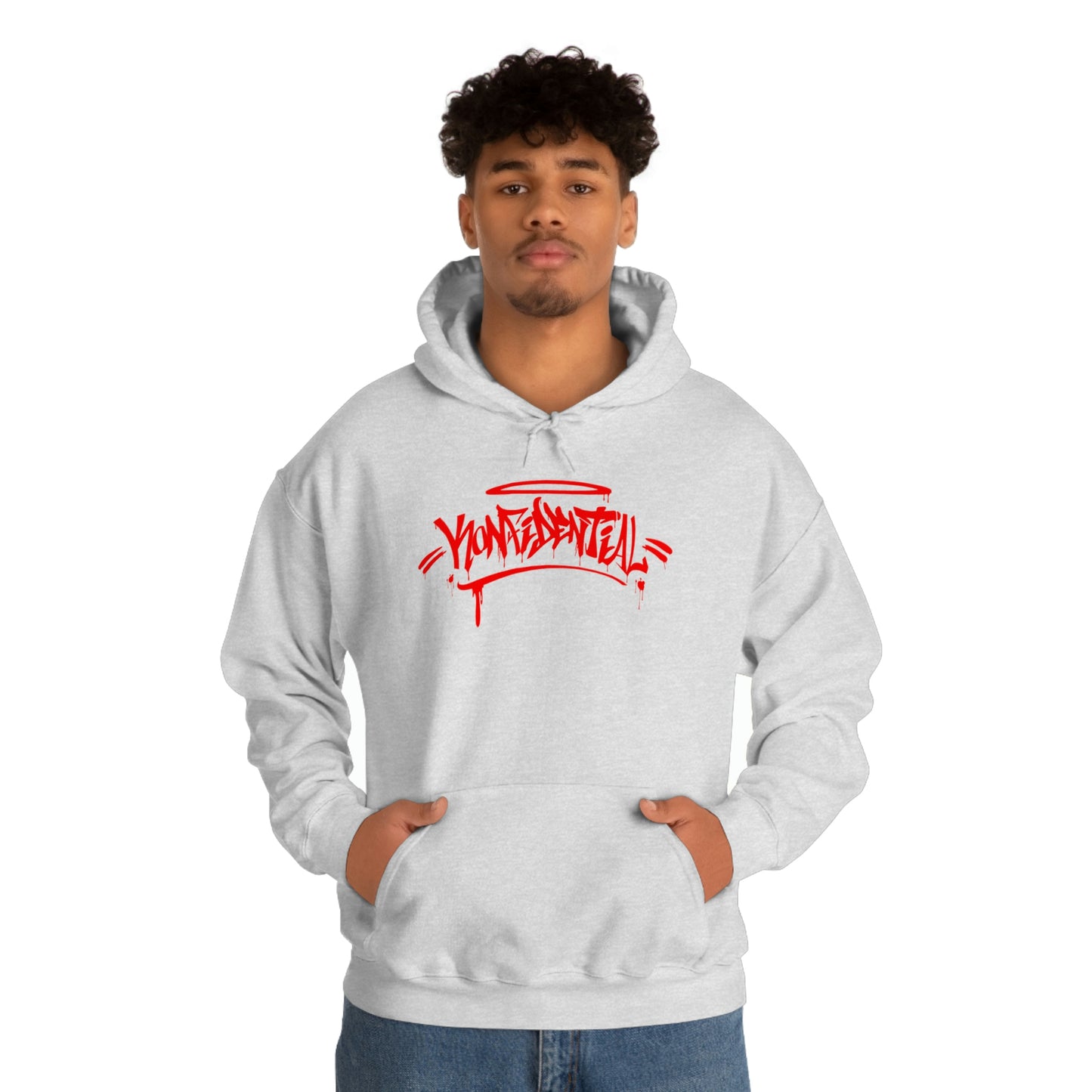 Konfidential Red Spray Tag Pullover