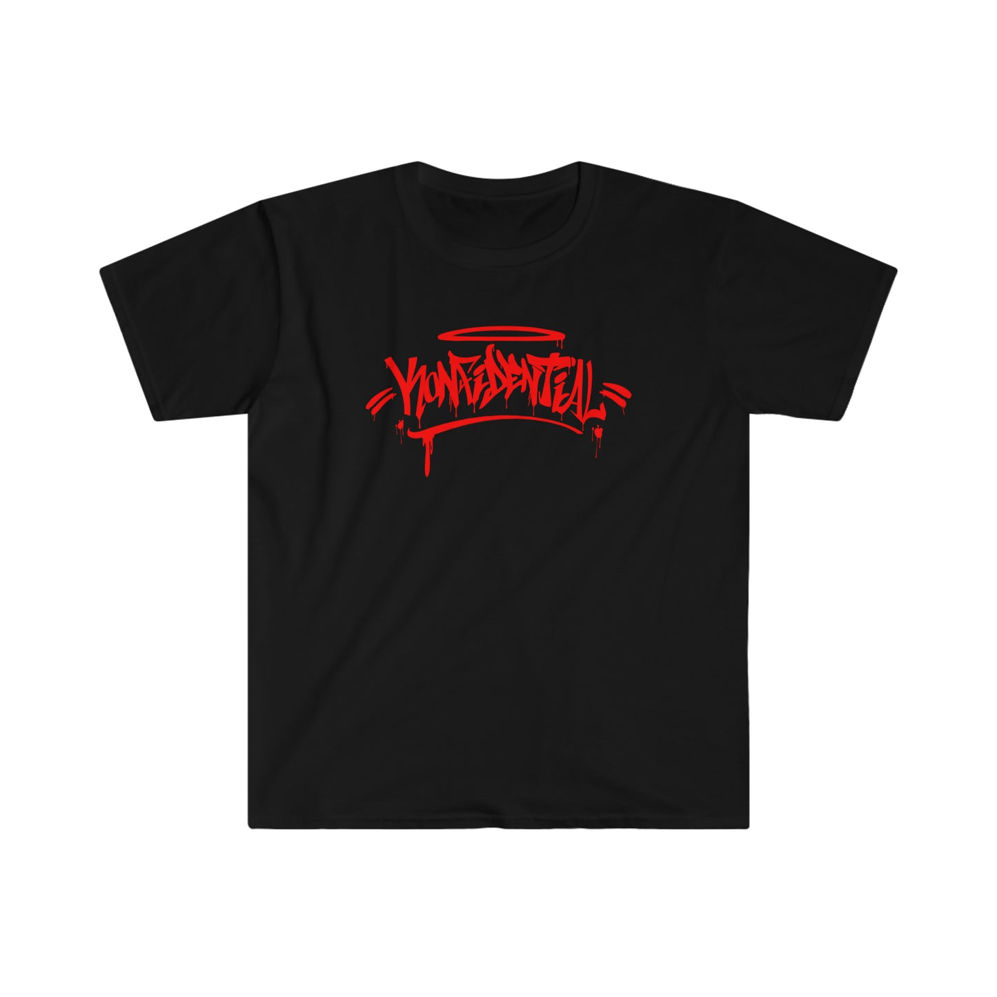 Konfidential Red Spray Tag Tee