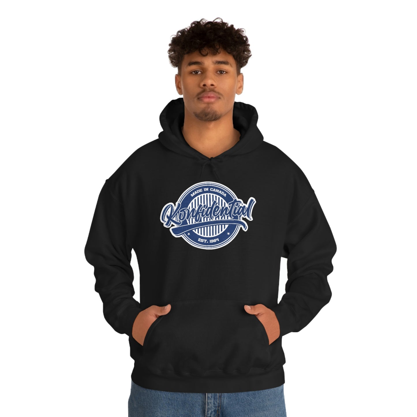 Konfidential Vintage Blue Pullover Hoodie