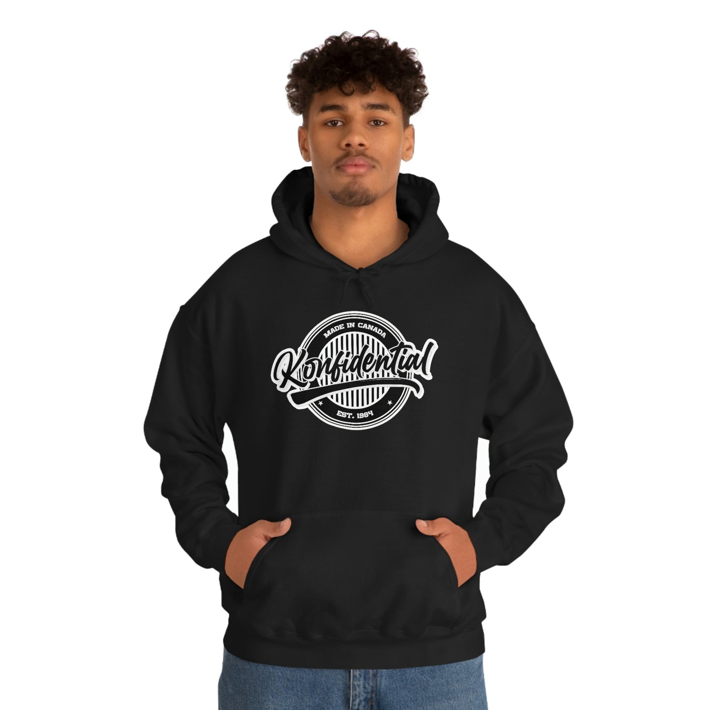 Konfidential Vintage Black Pullover Hoodie